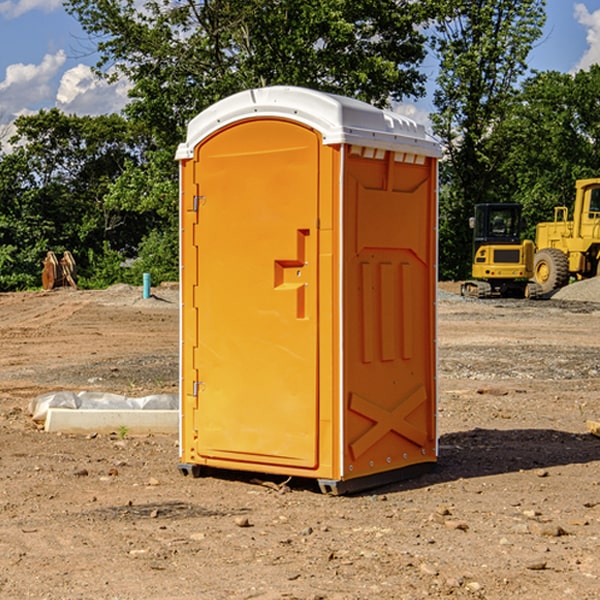 how often are the portable restrooms cleaned and serviced during a rental period in Texhoma TX